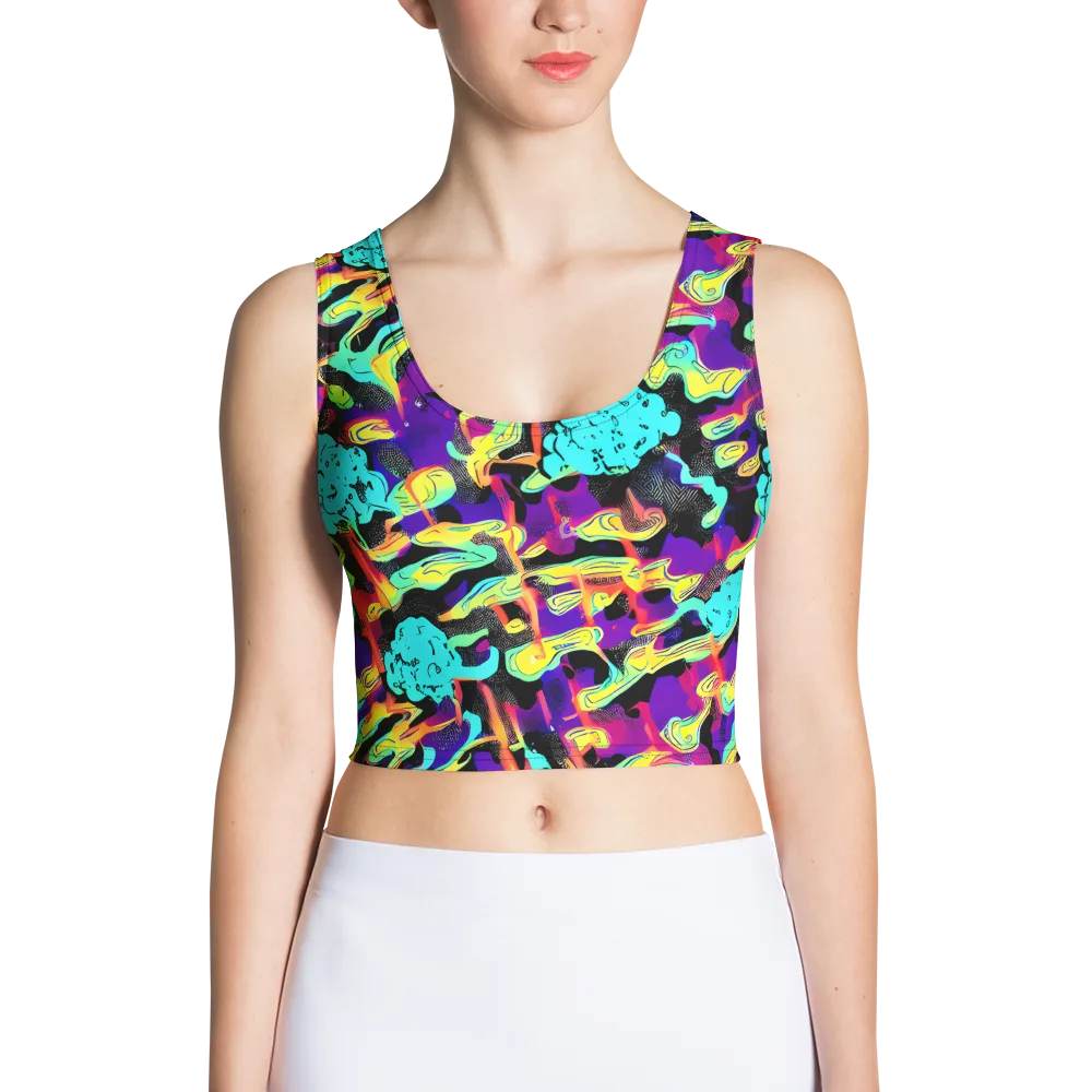 Liquid Firefly on Crop Top — Front