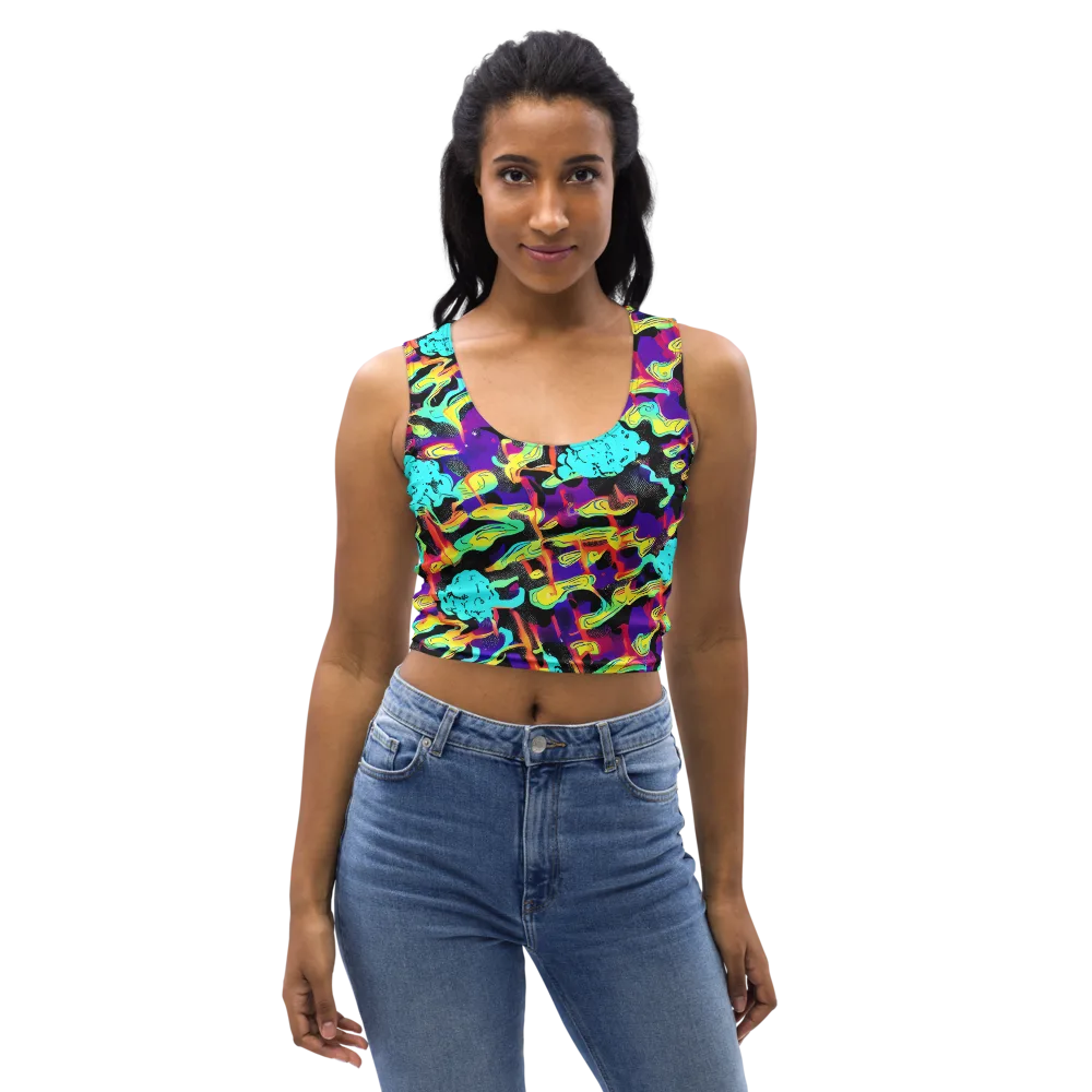 Liquid Firefly on Crop Top — Front