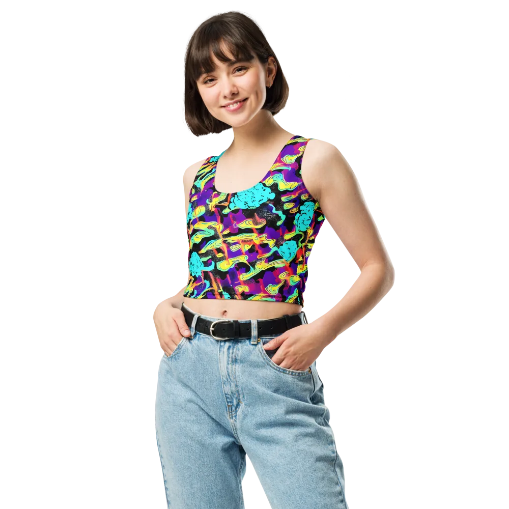 Liquid Firefly on Crop Top — Front