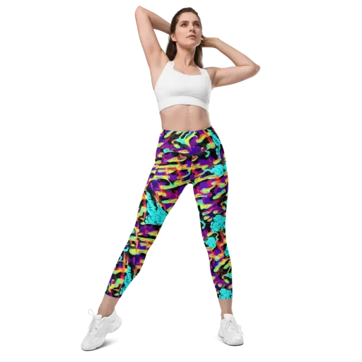 Liquid Firefly on a Leggings with Pockets