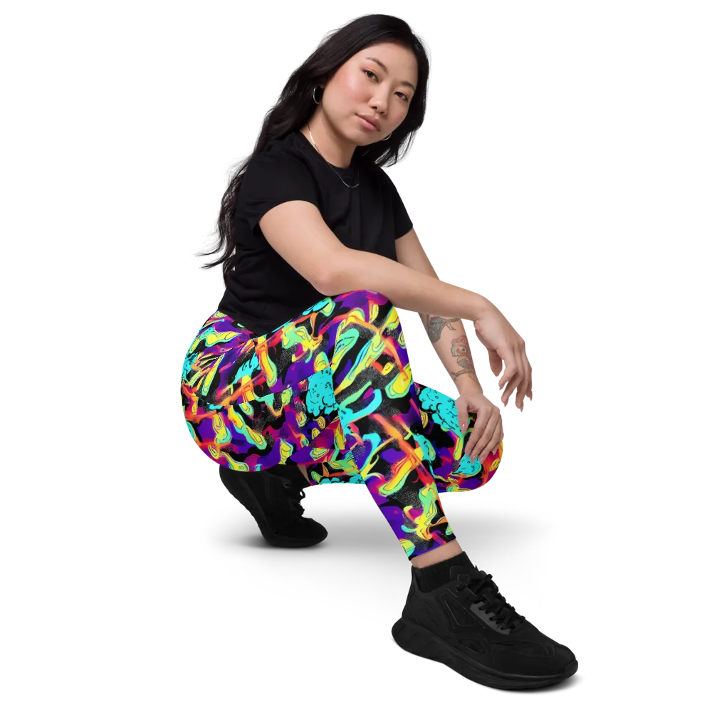 Liquid Firefly on Leggings with Pockets — Right Front