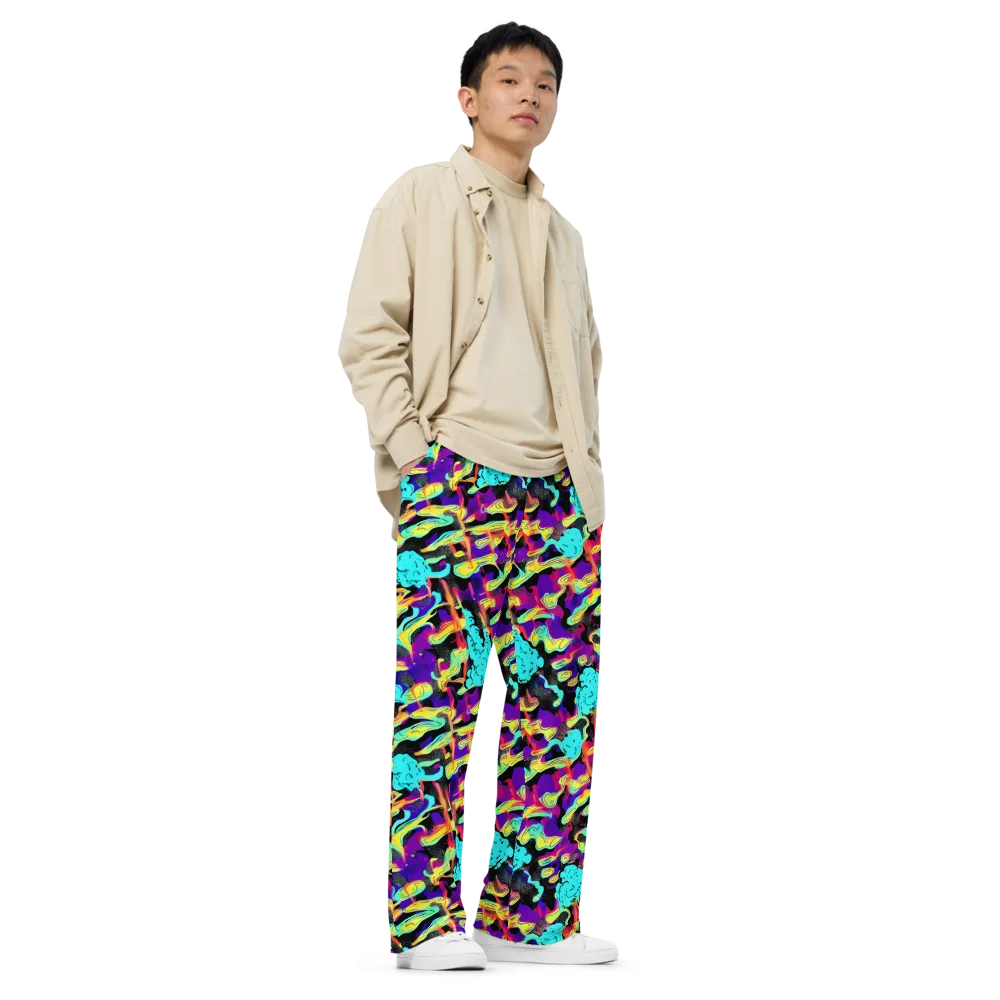 Liquid Firefly on Wide-Leg Pants — Right Front