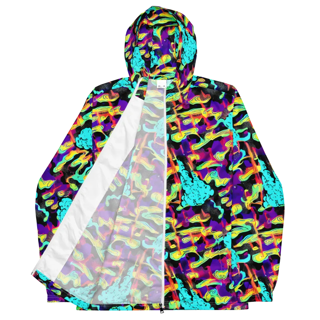 Liquid Firefly on Men's Windbreaker — Front
