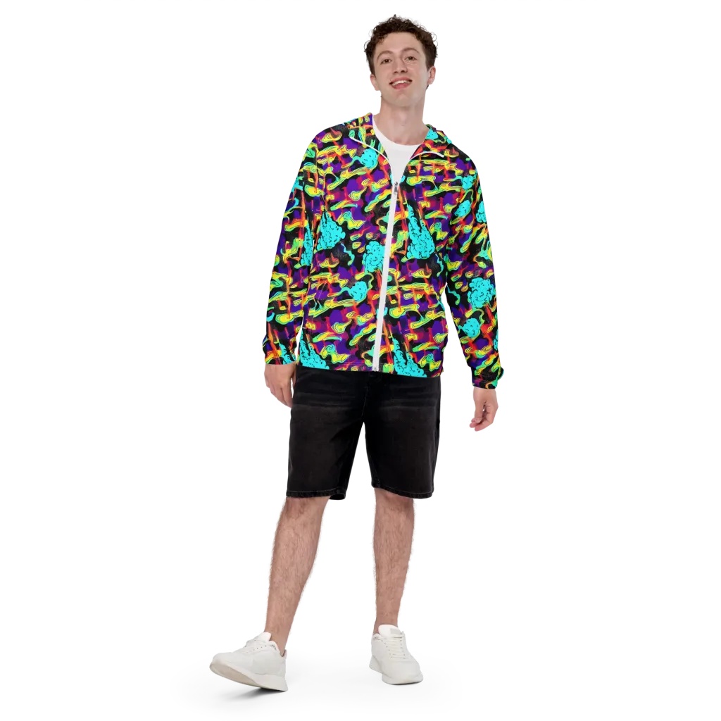 Liquid Firefly on Men's Windbreaker — Front
