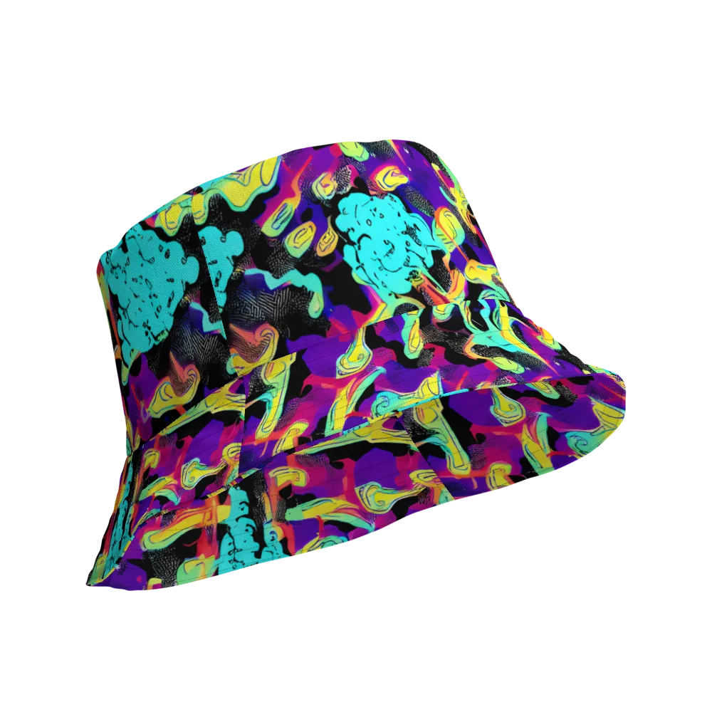 Liquid Firefly on Reversible Bucket Hat — Product details Outside