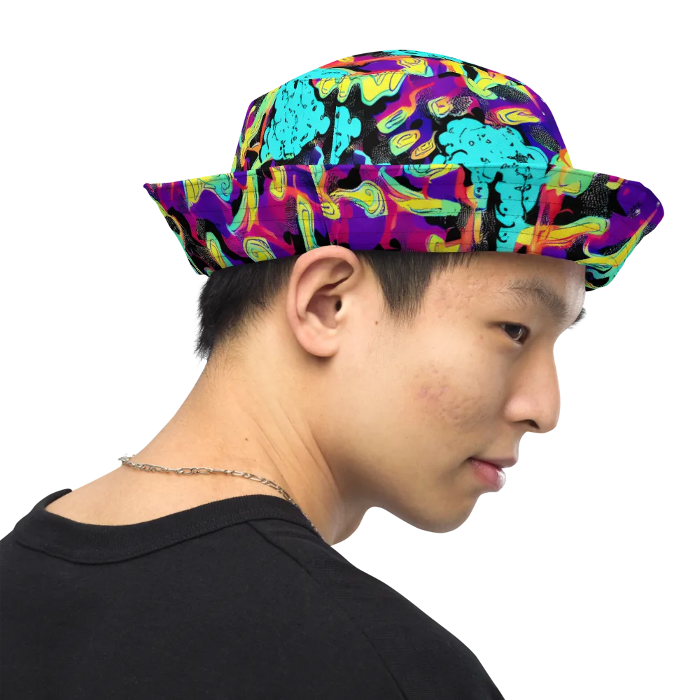 Liquid Firefly on Reversible Bucket Hat — Right Outside