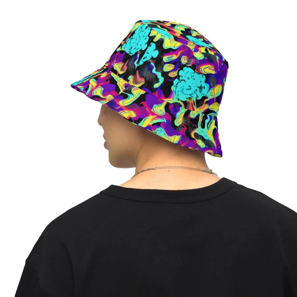 Liquid Firefly on Reversible Bucket Hat — Back Inside