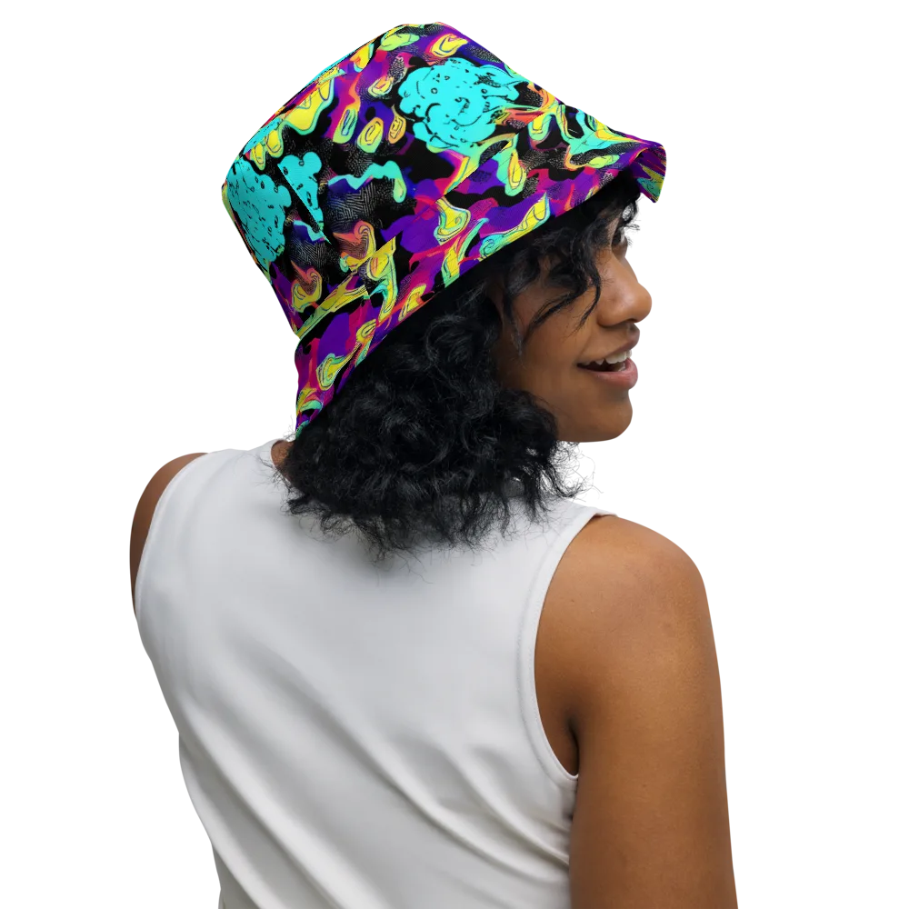 Liquid Firefly on Reversible Bucket Hat — Right Outside