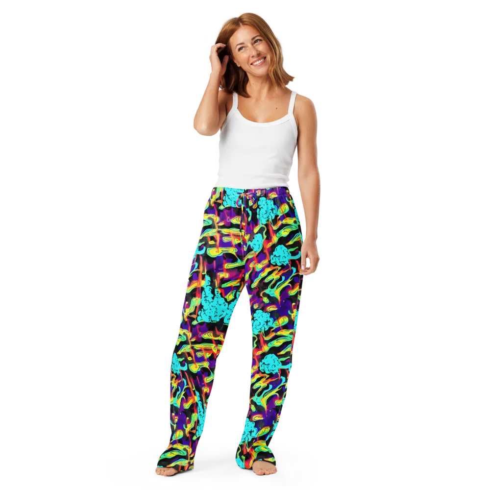 Liquid Firefly on Women's Pajama Pants — Front