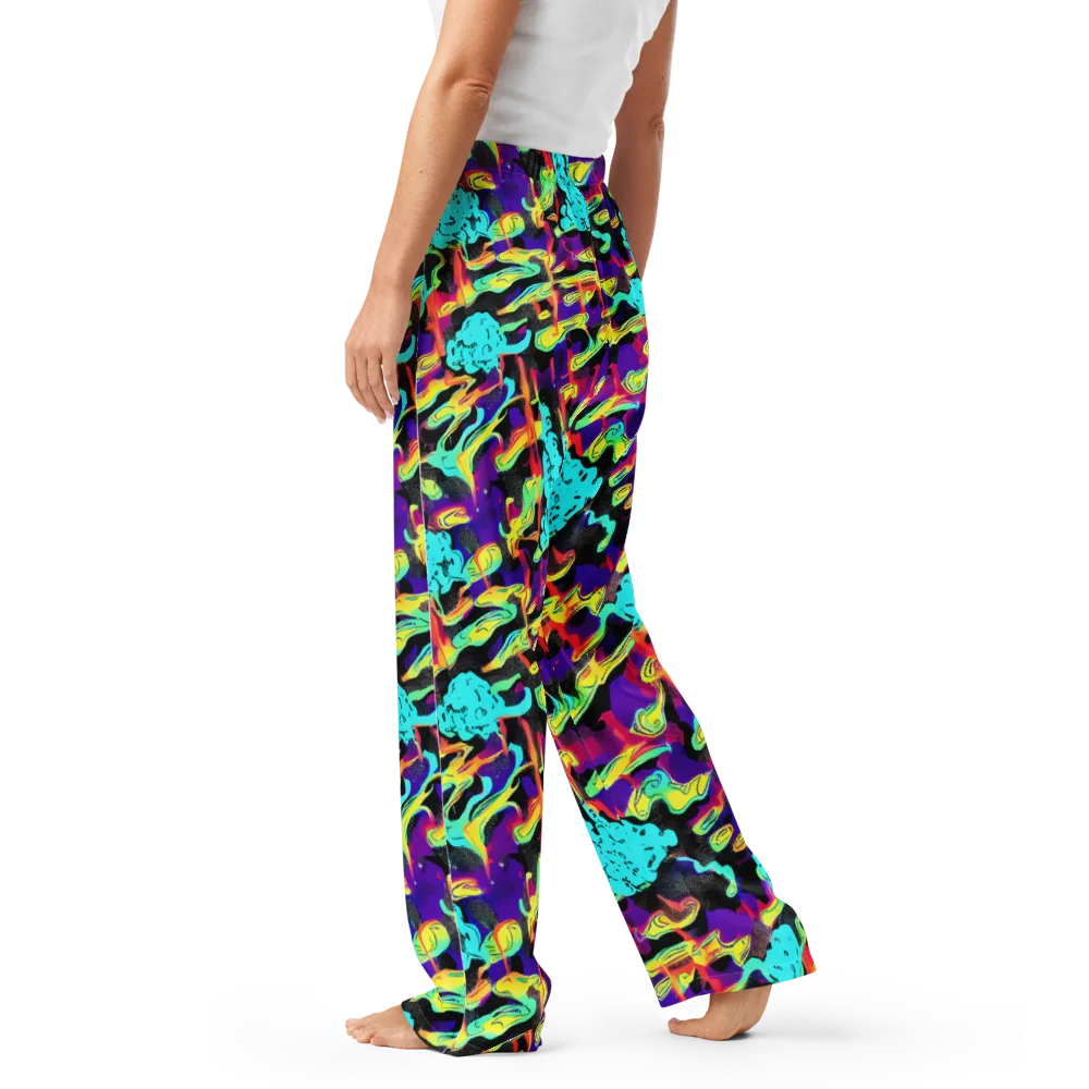 Liquid Firefly on Women's Pajama Pants — Left
