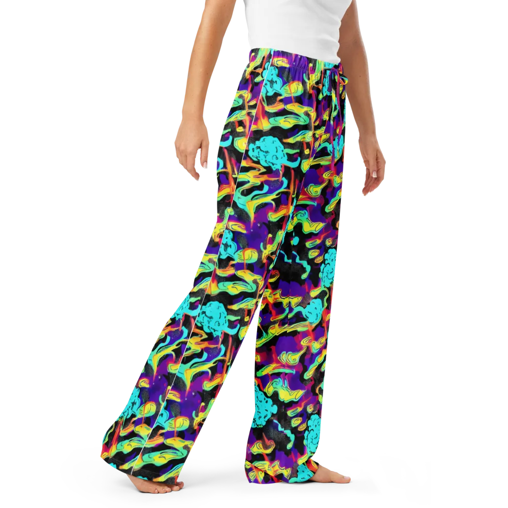 Liquid Firefly on Women's Pajama Pants — Right Front
