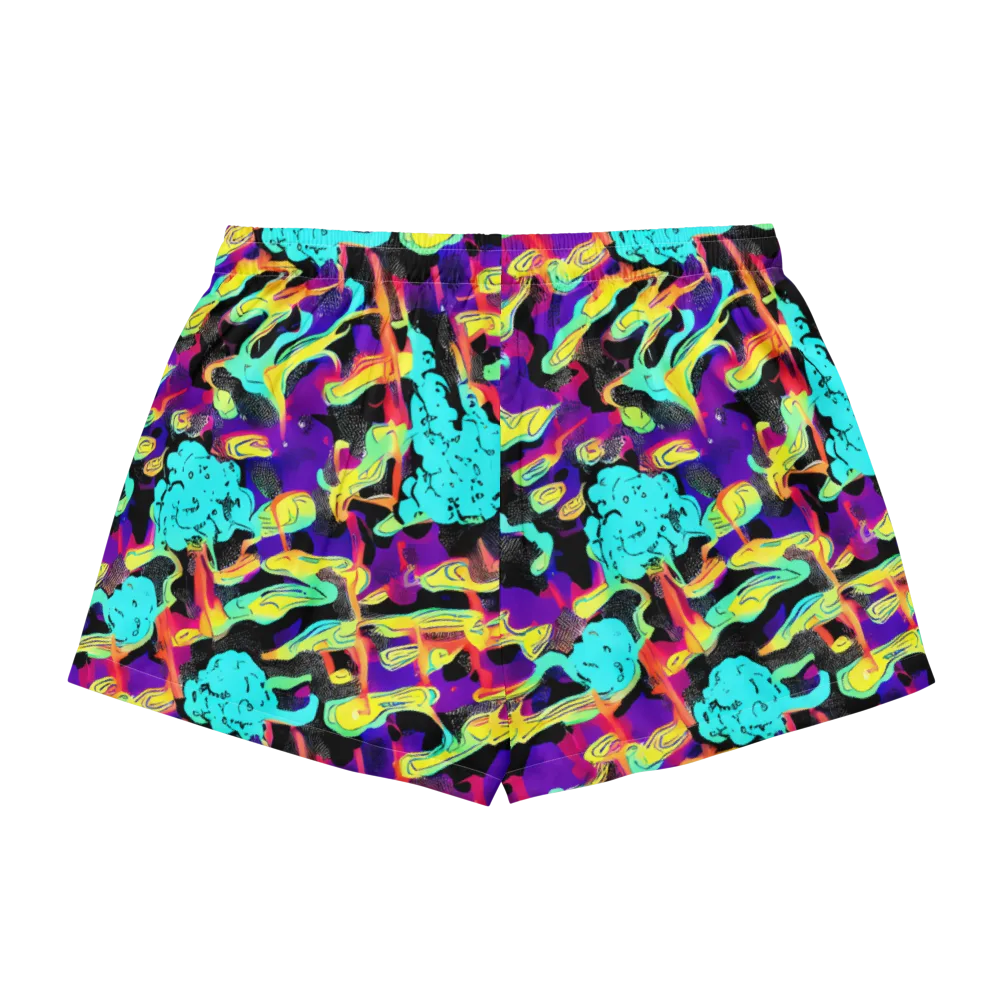 Liquid Firefly on Women's Pajama Shorts — Back