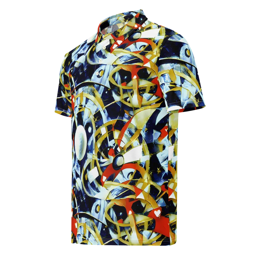 Sapphire Sparks on Men's Slim Fit Polo Shirt — Left Front