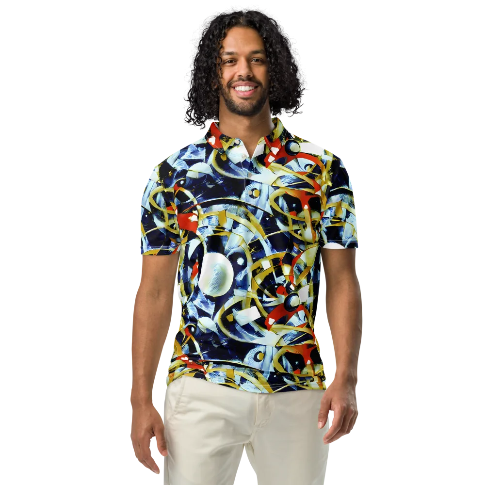 Sapphire Sparks on Men's Slim Fit Polo Shirt — Front