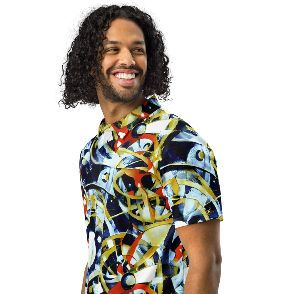 Sapphire Sparks on Men's Slim Fit Polo Shirt — Left Front