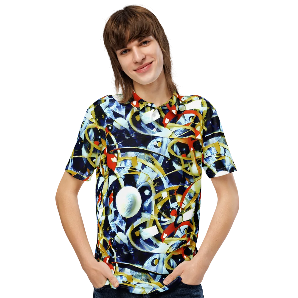 Sapphire Sparks on Men's Slim Fit Polo Shirt — Front