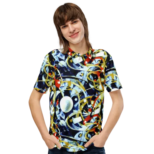 Sapphire Sparks on a Men's Slim Fit Polo Shirt