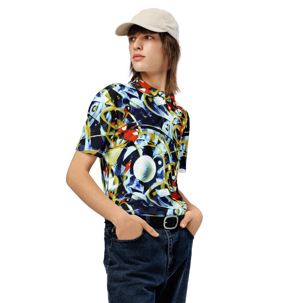 Sapphire Sparks on Men's Slim Fit Polo Shirt — Right Front