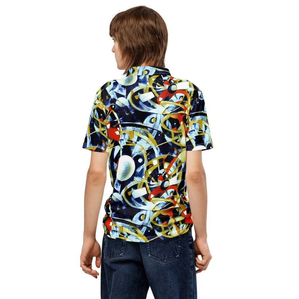 Sapphire Sparks on Men's Slim Fit Polo Shirt — Back