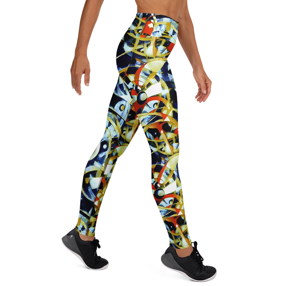 Sapphire Sparks on Yoga Leggings — Right
