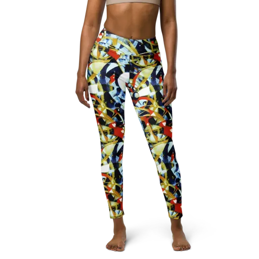 Sapphire Sparks on a Yoga Leggings