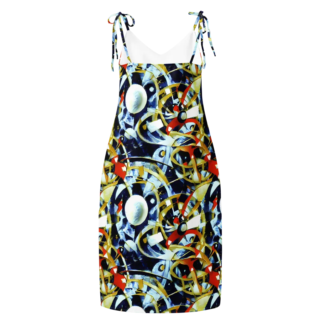 Sapphire Sparks on Slip Dress — Back