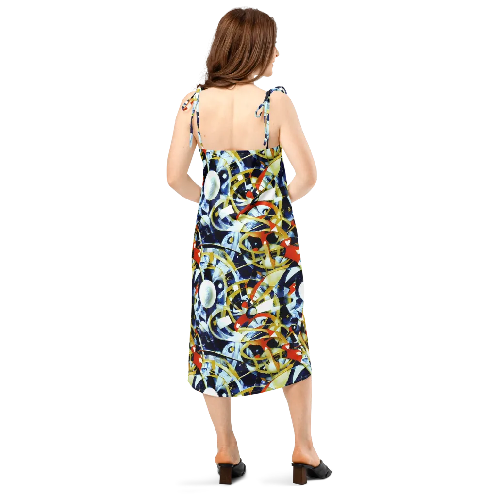 Sapphire Sparks on Slip Dress — Back