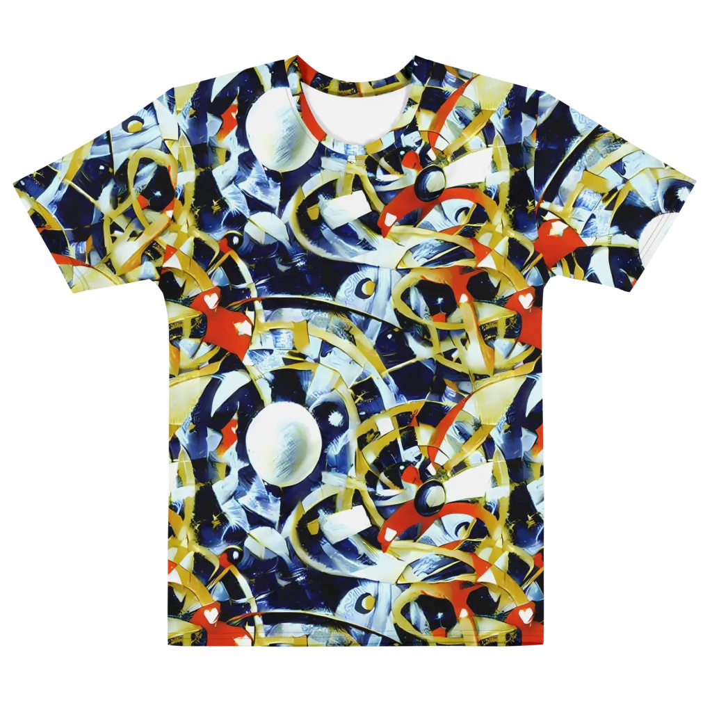Sapphire Sparks on Men's Cotton Crew Neck T-Shirt — Front