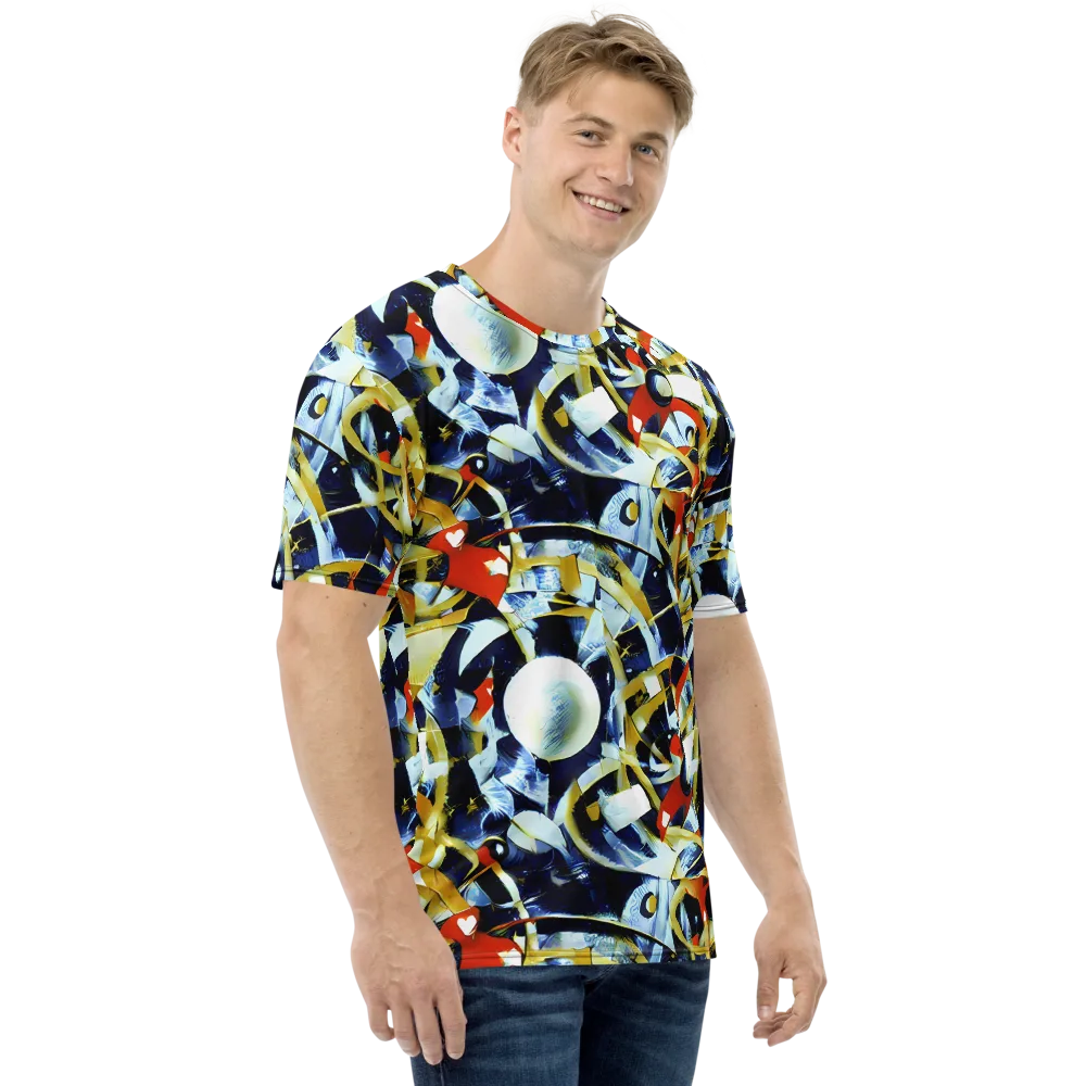 Sapphire Sparks on Men's Crew Neck T-Shirt — Right