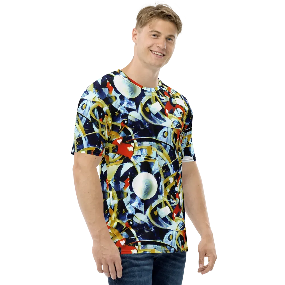 Sapphire Sparks on Men's Crew Neck T-Shirt — Right