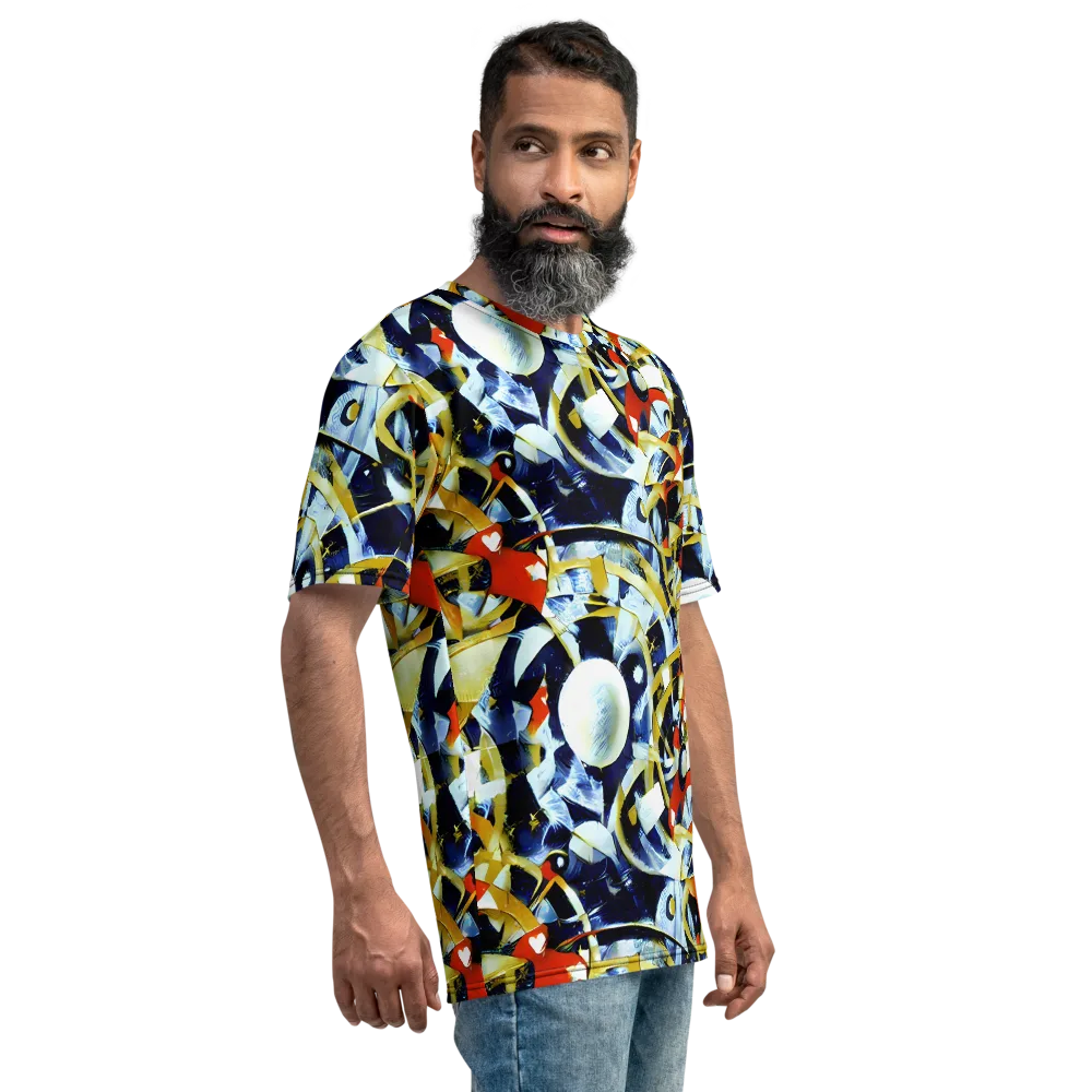Sapphire Sparks on Men's Crew Neck T-Shirt — Right