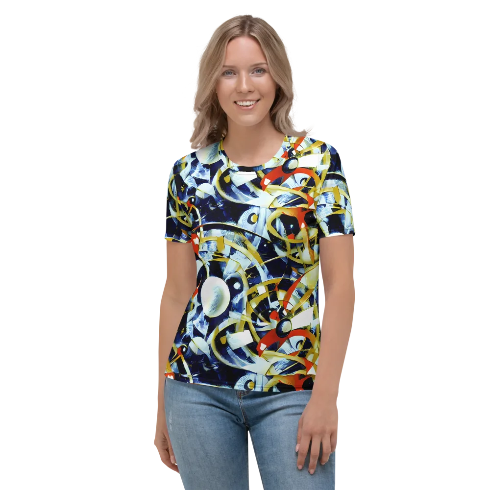Sapphire Sparks on Women's Crew Neck T-Shirt — Front