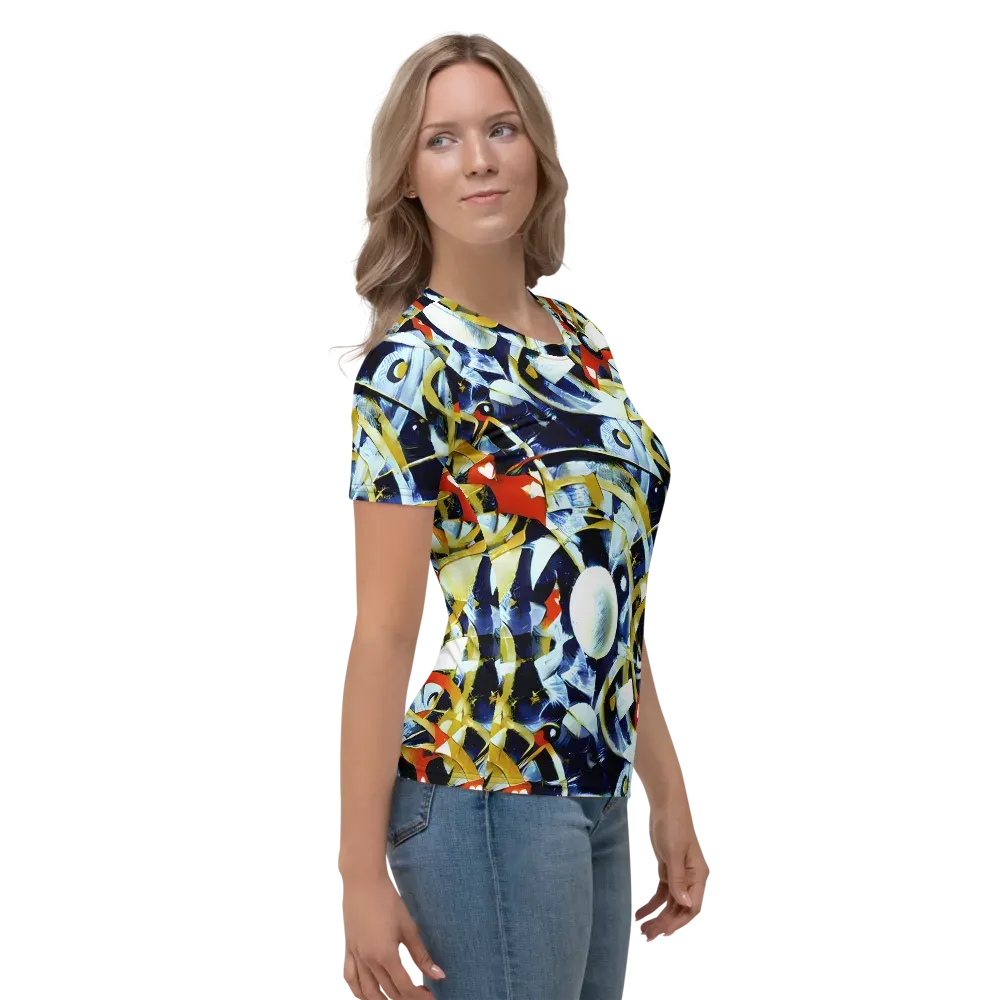 Sapphire Sparks on Women's Crew Neck T-Shirt — Right