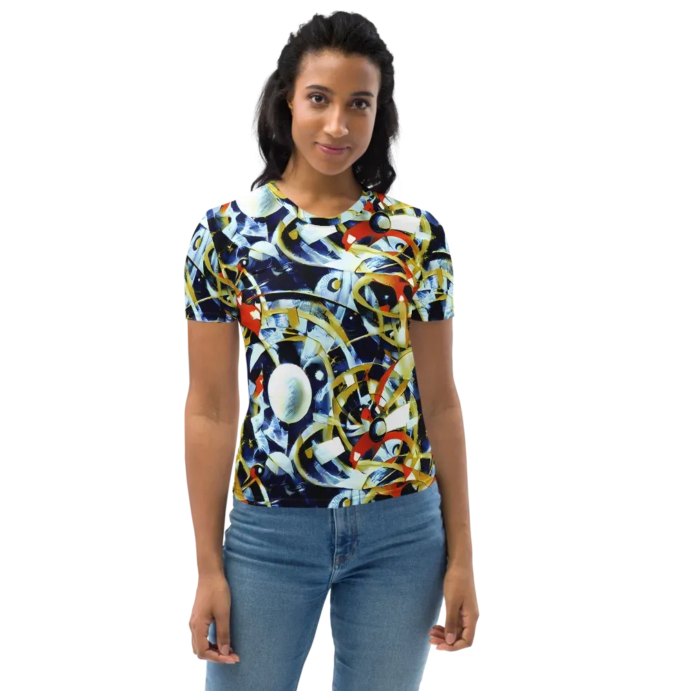 Sapphire Sparks on Women's Crew Neck T-Shirt — Front