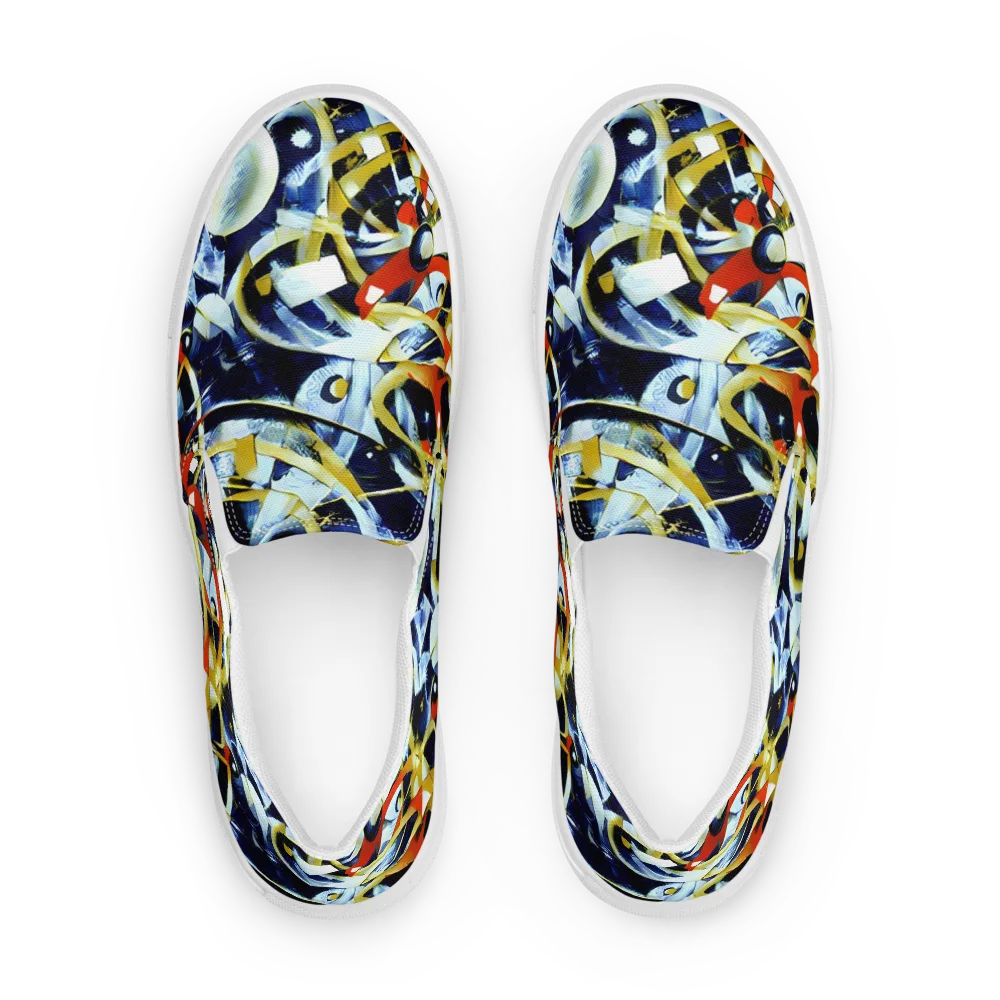 Sapphire Sparks on Men's Slip-On Canvas Shoes — Front