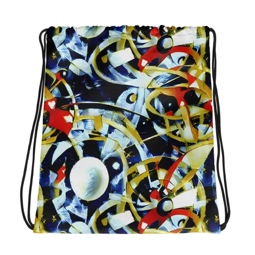 Sapphire Sparks on a Drawstring Bag