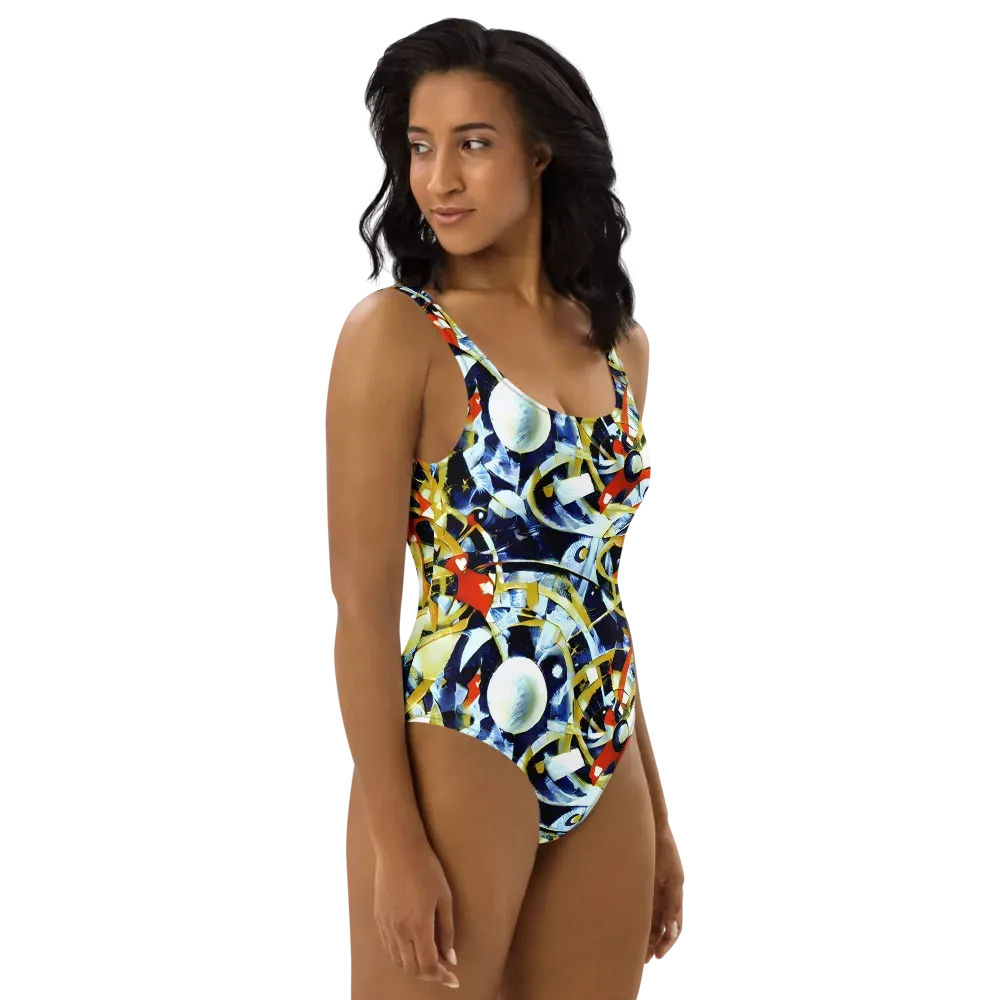 Sapphire Sparks on One-Piece Swimsuit — Right