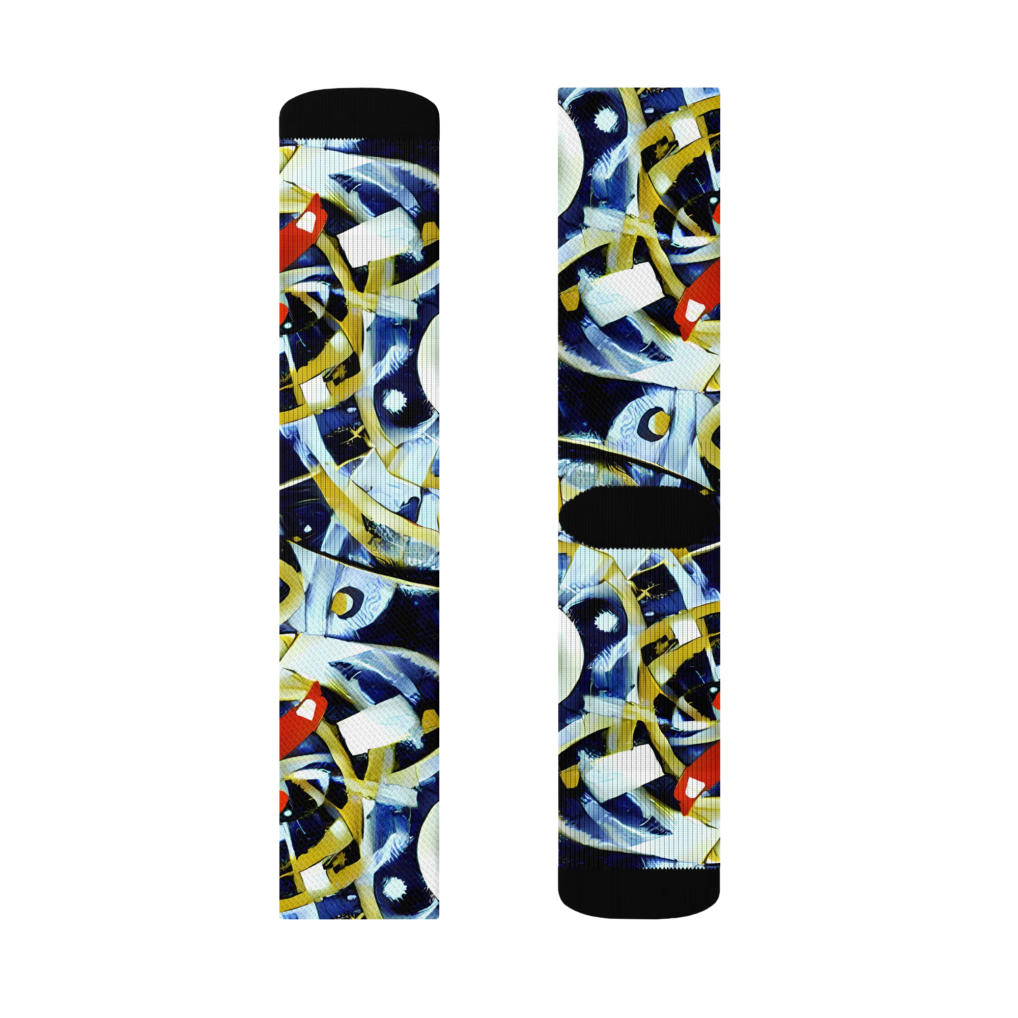 Sapphire Sparks on Socks — Left Sock