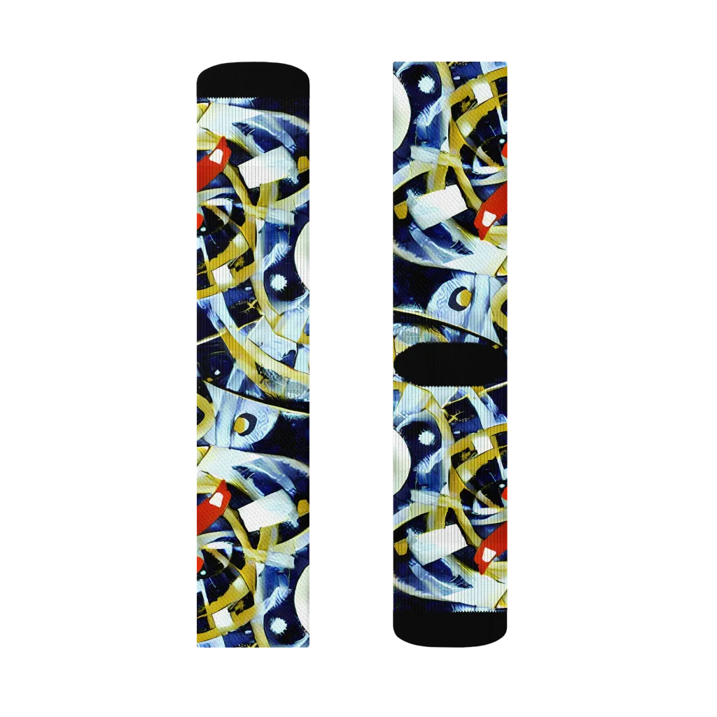 Sapphire Sparks on Socks — Right Sock