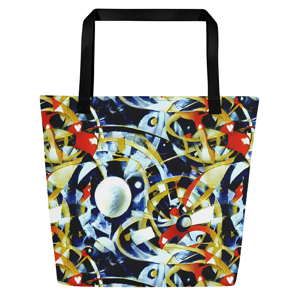 Sapphire Sparks on Large Tote Bag W/ Pocket — Front