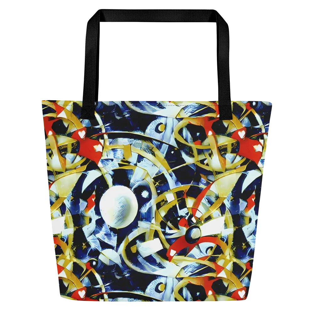 Sapphire Sparks on Large Tote Bag W/ Pocket — Front