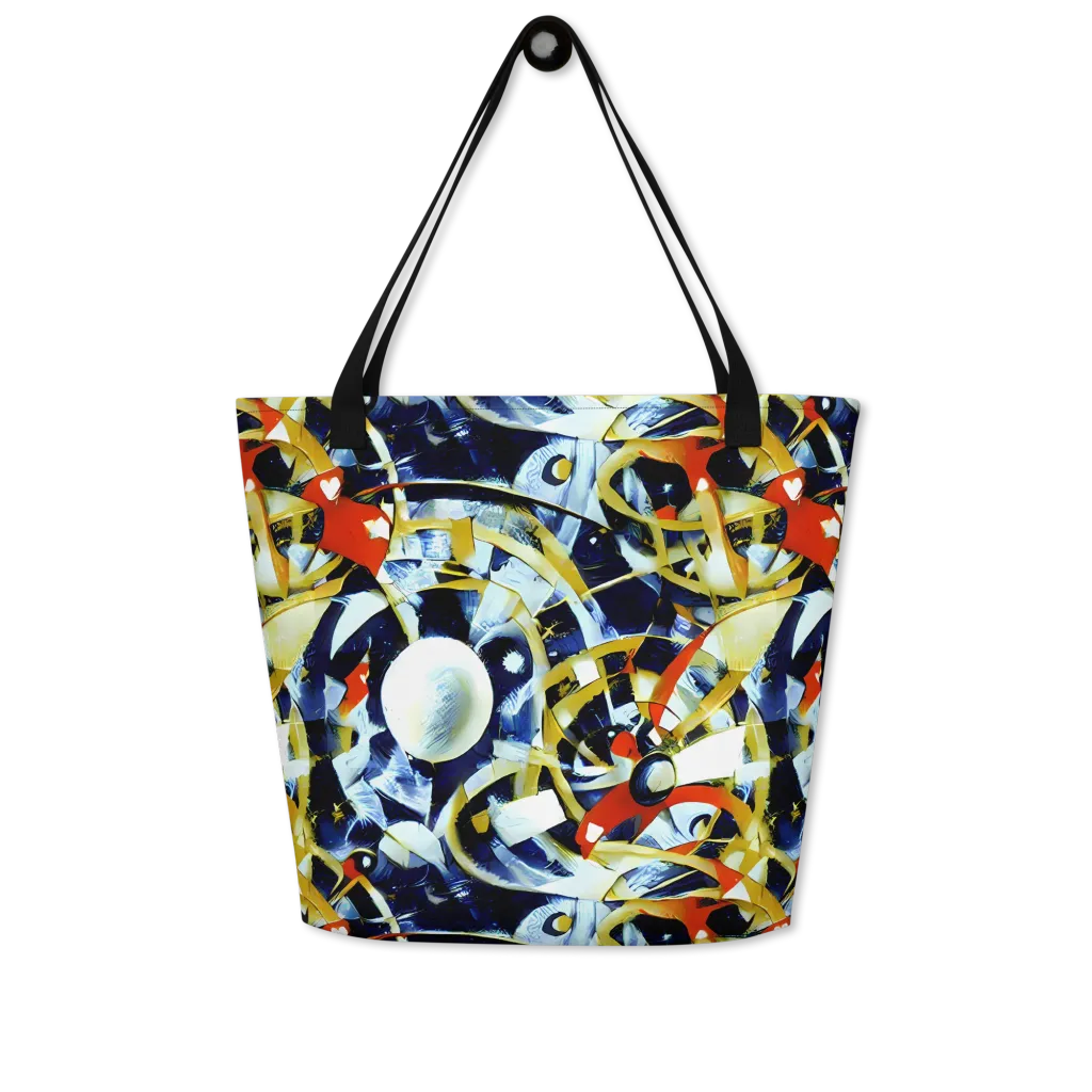 Sapphire Sparks on Large Tote Bag W/ Pocket — Front