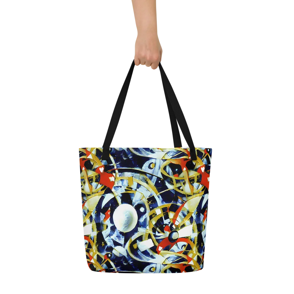 Sapphire Sparks on Large Tote Bag W/ Pocket — Front