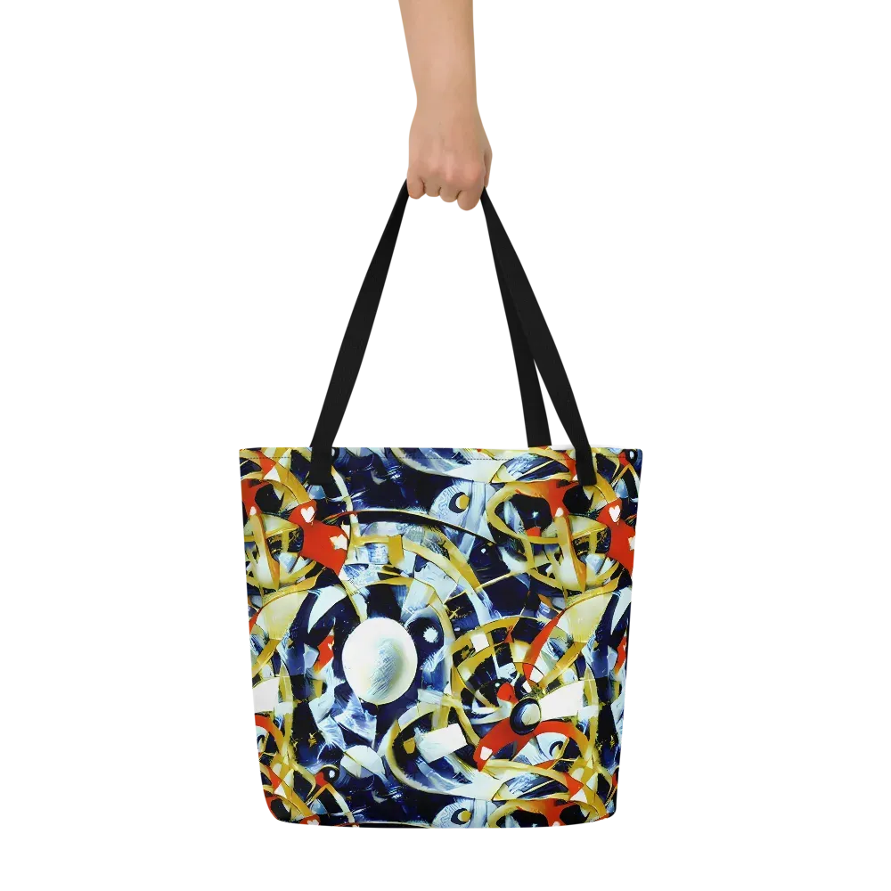 Sapphire Sparks on Large Tote Bag W/ Pocket — Front