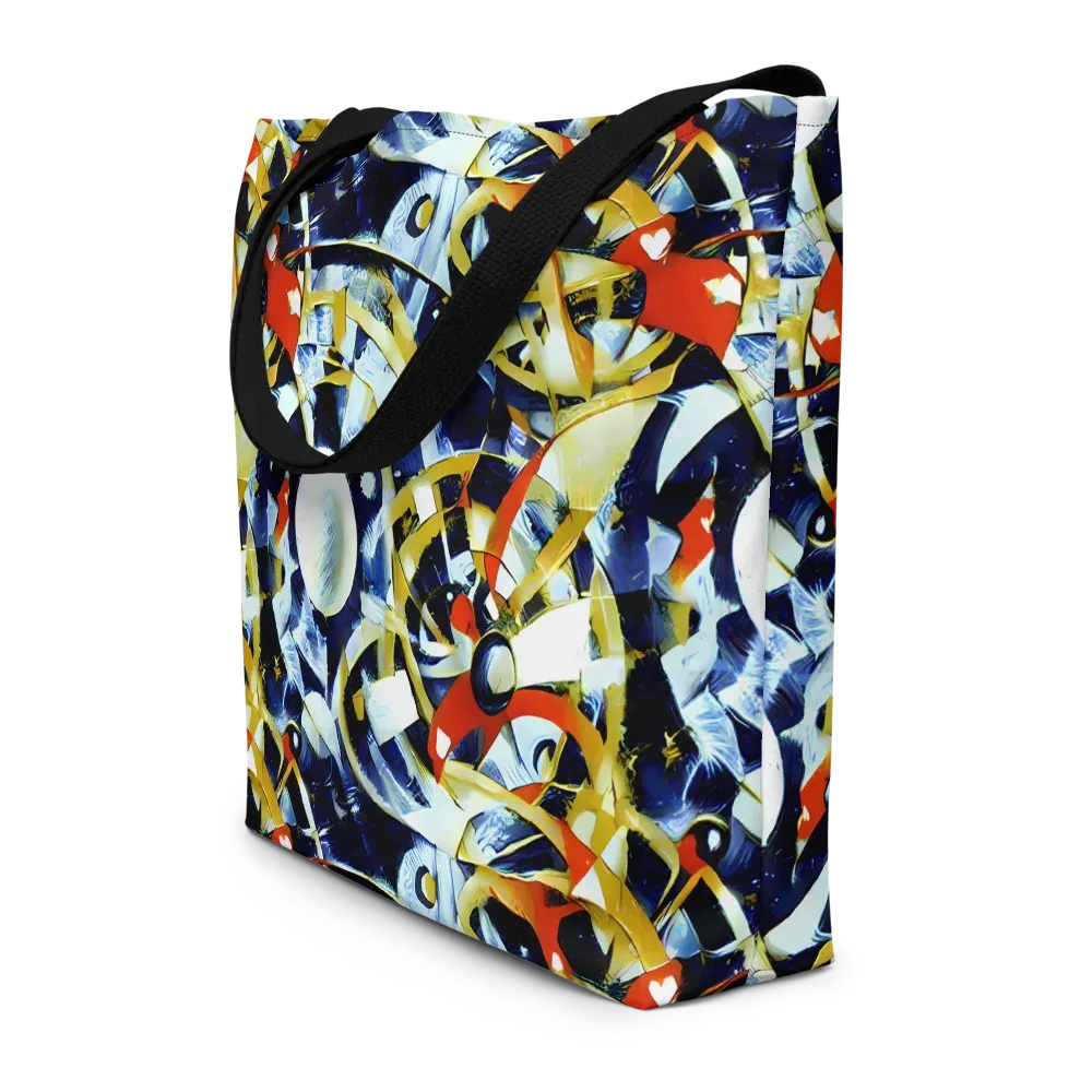 Sapphire Sparks on Large Tote Bag W/ Pocket — Front