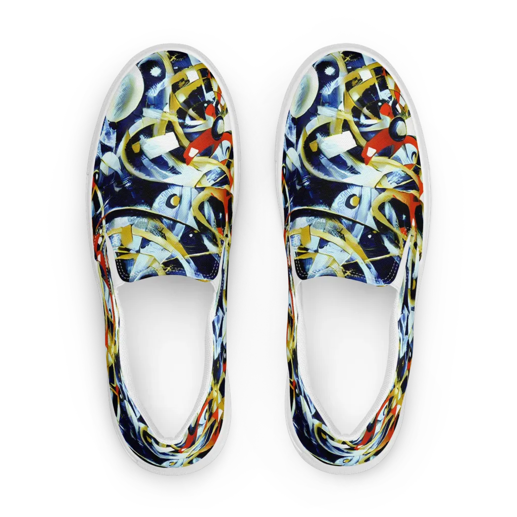 Sapphire Sparks on Women's Slip-On Canvas Shoes — Front