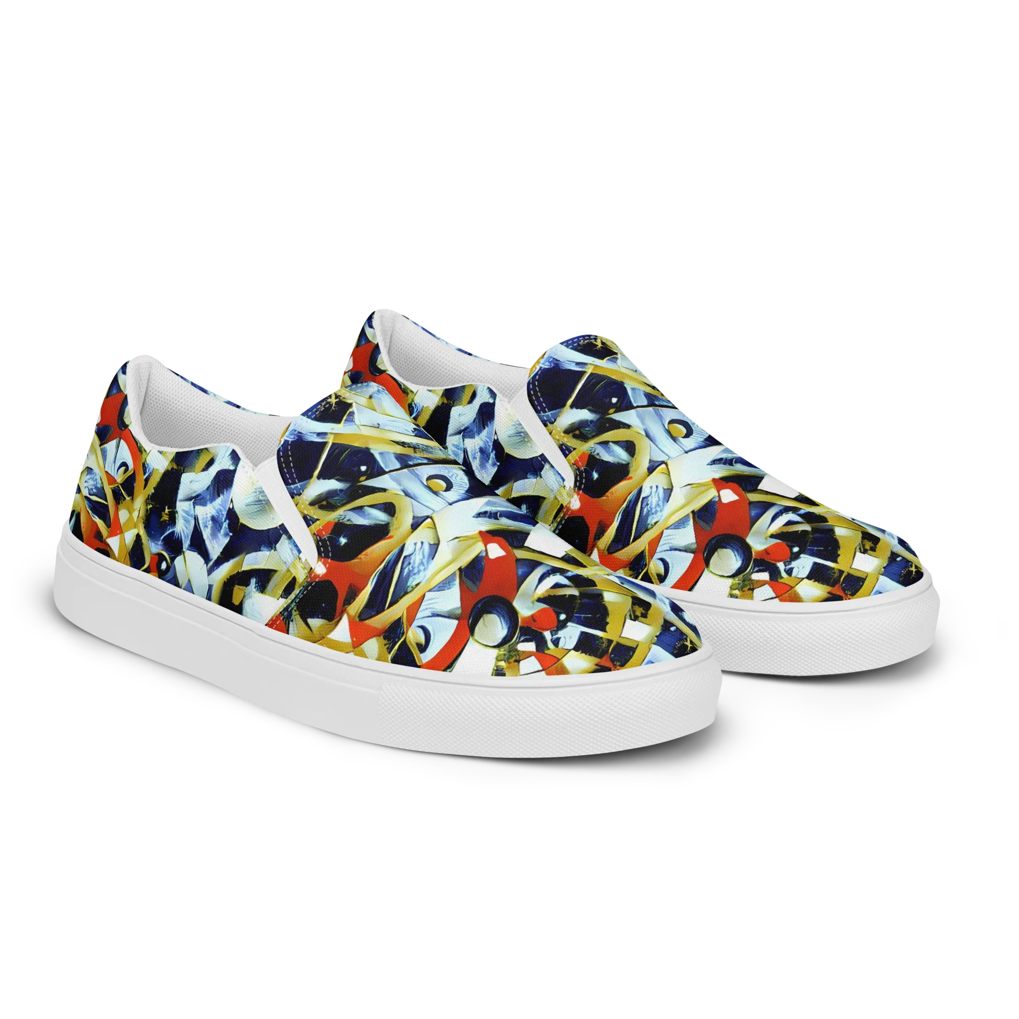 Sapphire Sparks on Women's Slip-On Canvas Shoes — Right Front