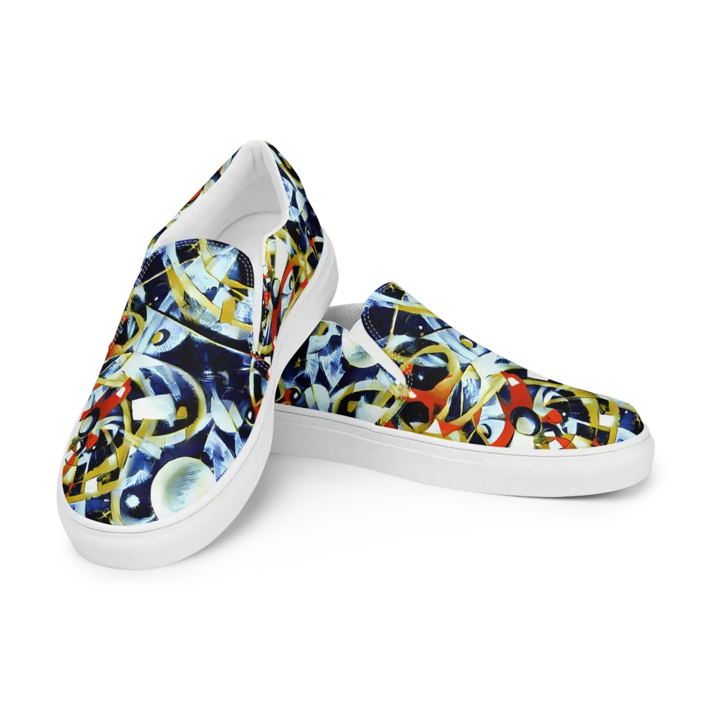 Sapphire Sparks on Women's Slip-On Canvas Shoes — Left Front