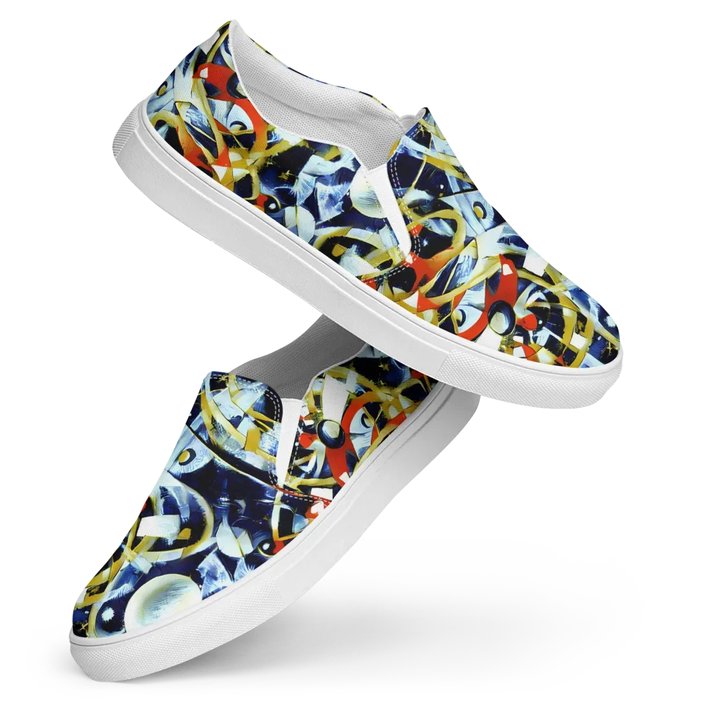 Sapphire Sparks on Women's Slip-On Canvas Shoes — Front