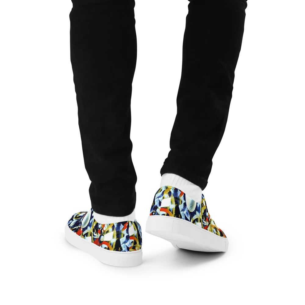 Sapphire Sparks on Men's Lace-Up Canvas Shoes — Back